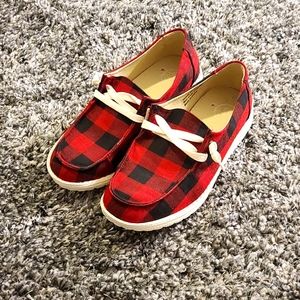 Plaid loafers